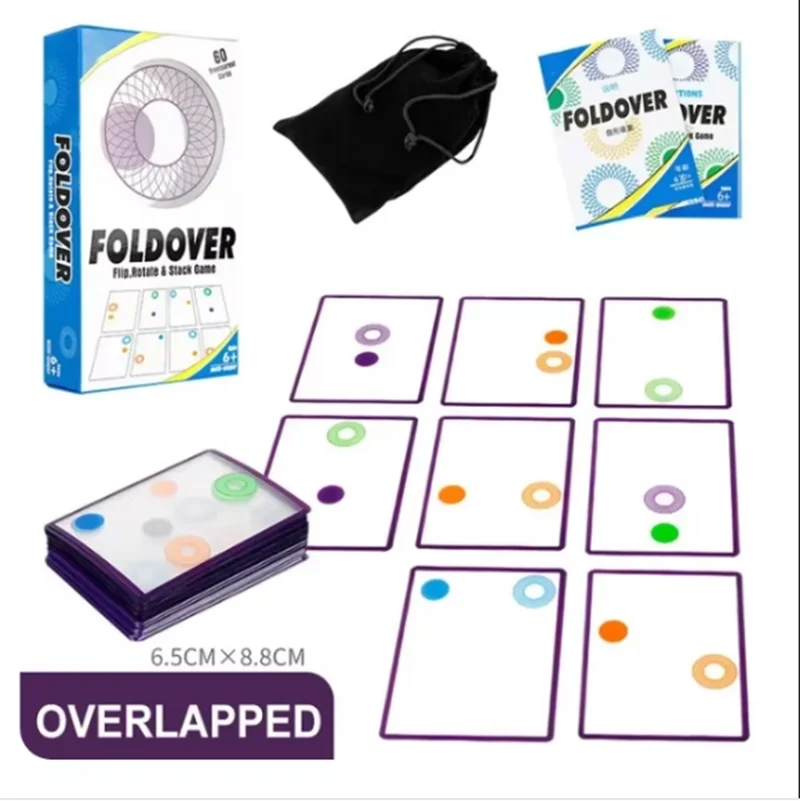 Transparent Stacked Cards Chess & Card Sets Desktop Games - Parent-Child Interaction Logical Thinking Puzzle Toys for Children
