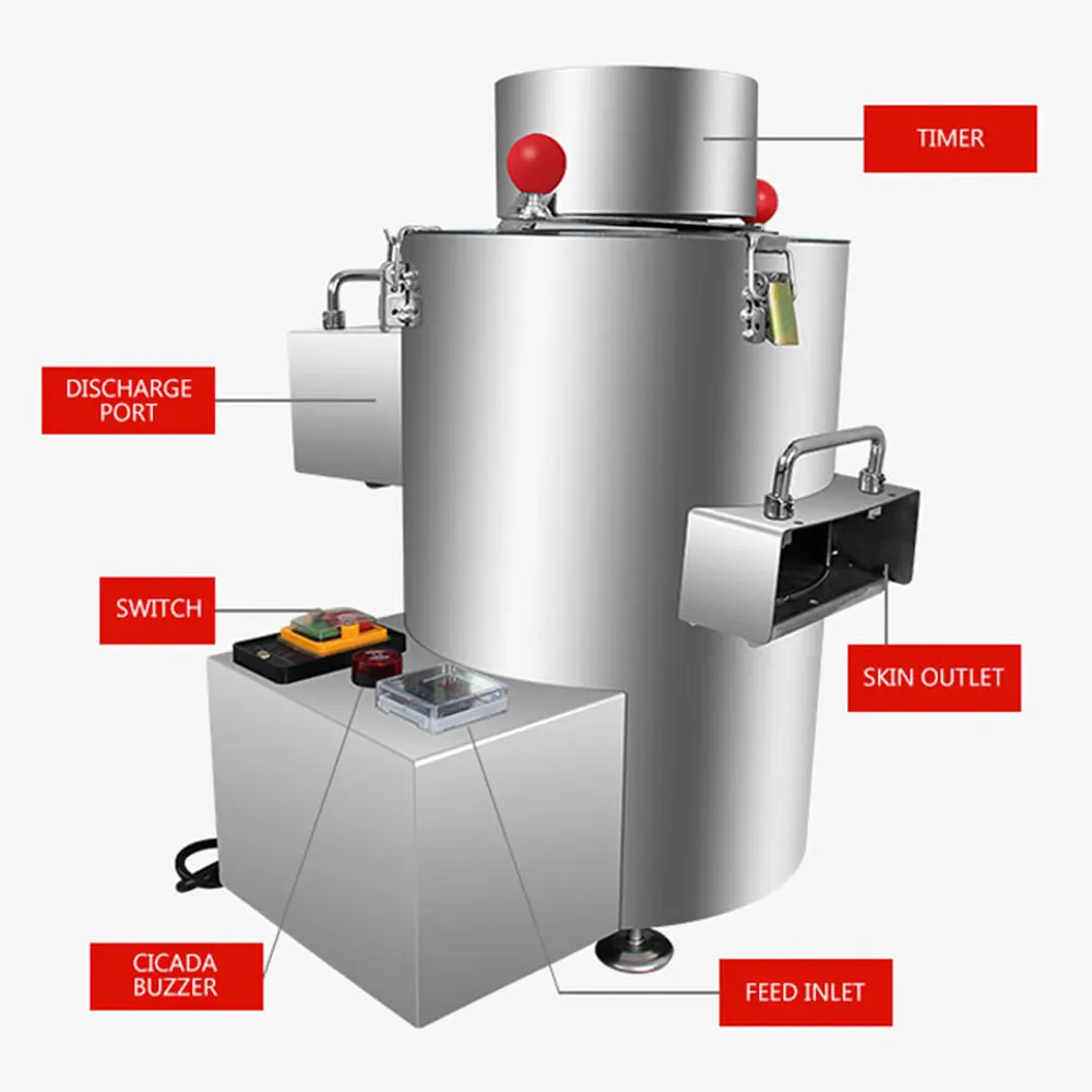 Descascador automático de castanhas, máquina de descascar castanhas em aço inoxidável, processador comercial de alimentos