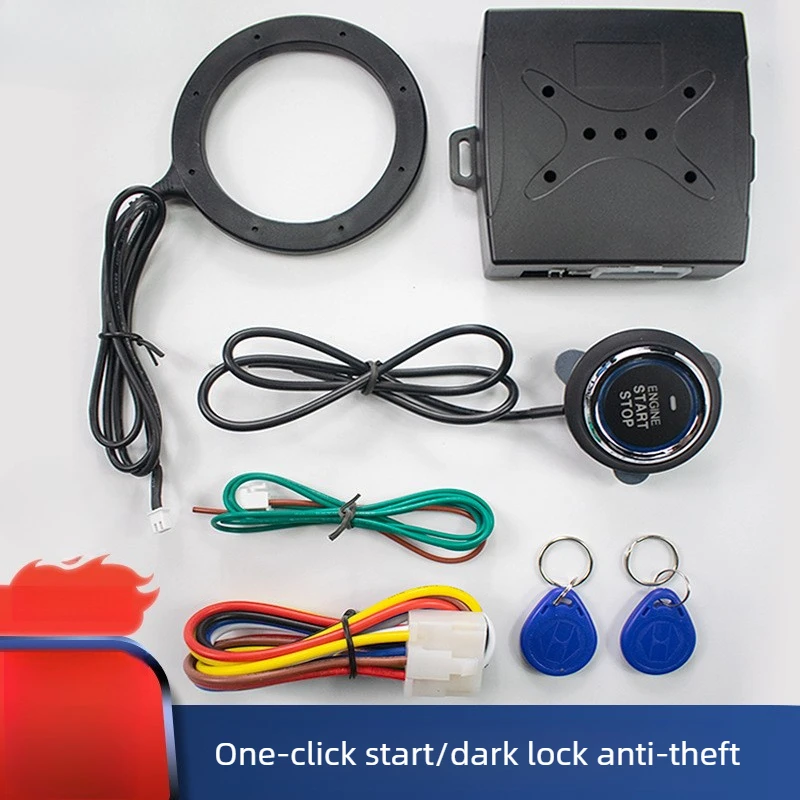 

Universal Motors 12V Car Dark Lock Anti-theft Smart One-click Start High Quality General Cars Locks System Automobiles Parts