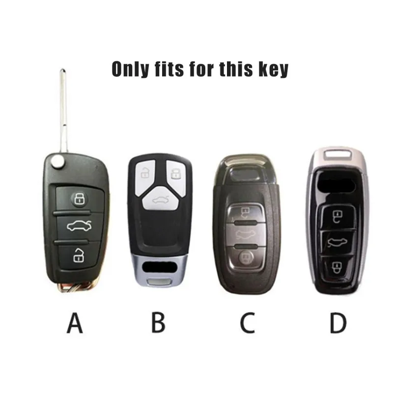 Zinc Alloy Car Key Case Cover for Audi Sline A1 A4 A5 A6 A7 A8 B6 B7 B8 B9 TT TTS 8S SQ5 A4L A6L Q3 Q5 Q7 S5 S6 S7 Accessories