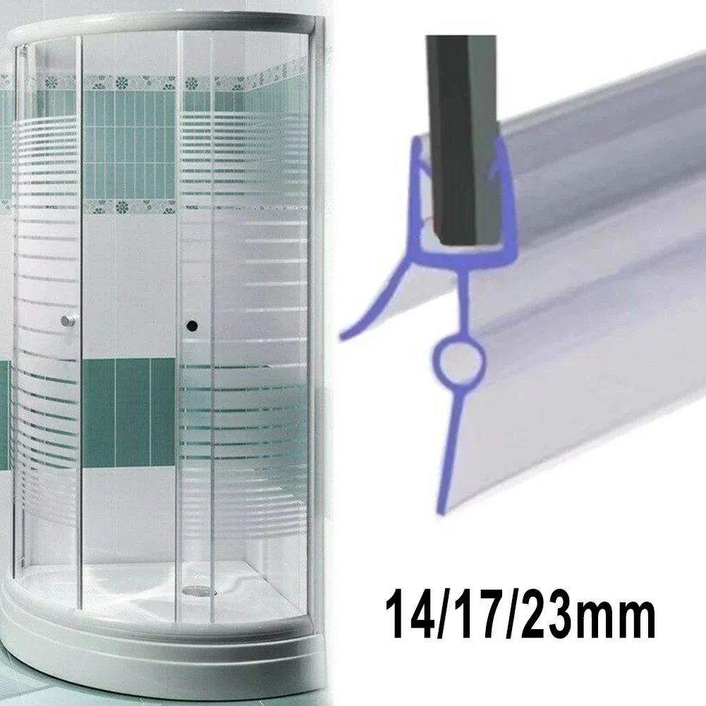 2pc Shower Door Seal Strip 6mm Water Deflector Shower screen Glass Door Water Barrier PVC Bathroom Shower Door Accessories