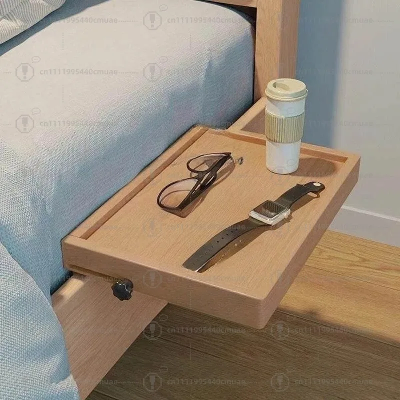 household-lazy-bedside-small-table-wooden-folding-table-creative-hanging-bed-folding-table