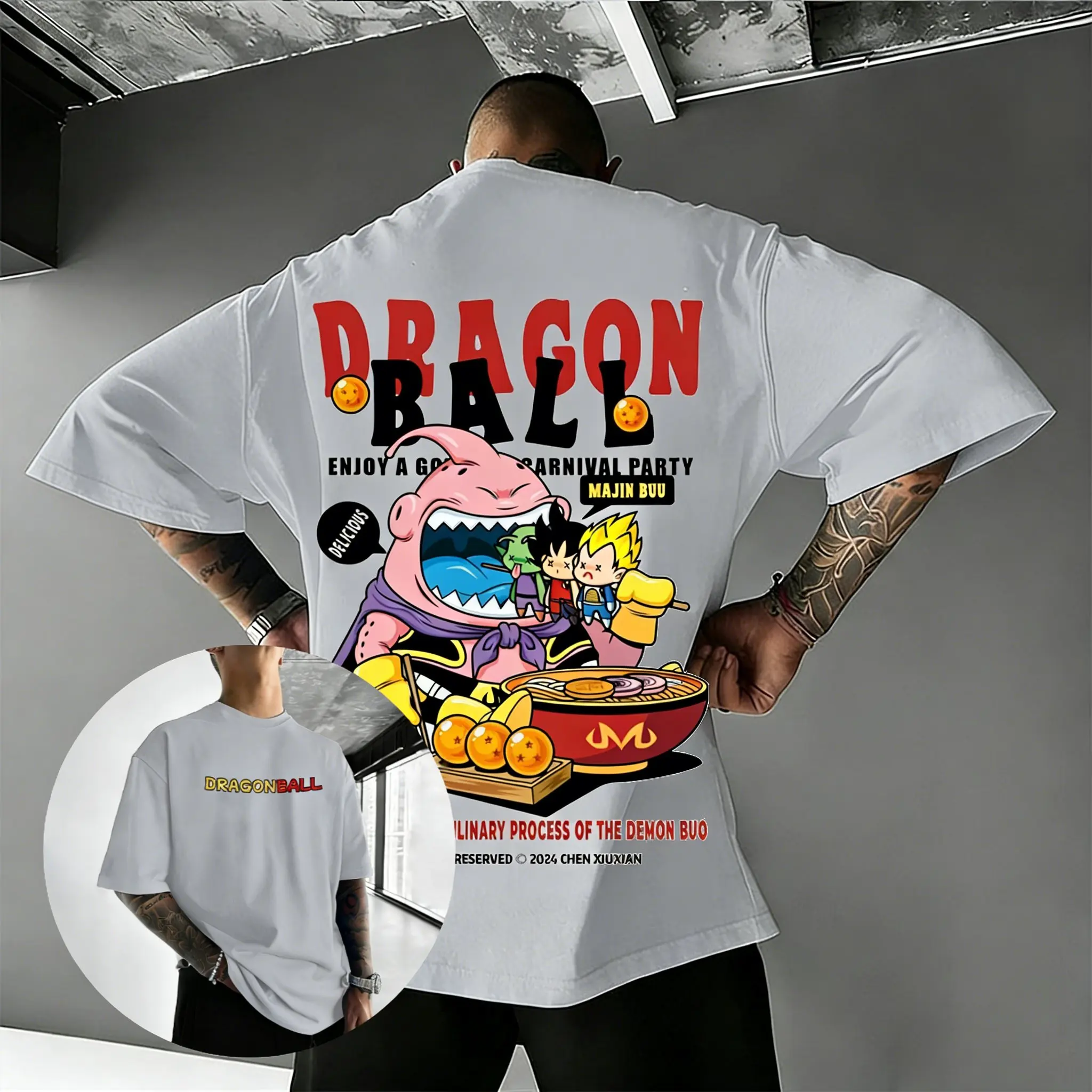 2026 Summer New Hot 2026 New Hot Summer Dragon Ball Tshirt Men Women Graphic Tee Vintage Majin Buu Goku Vegeta Funny Print Tops - view 2