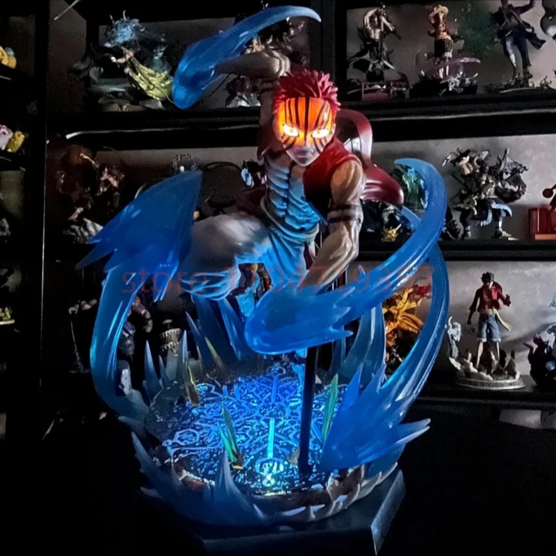 Anime Fights Kimetsu Hakuji Figures Gk Demon Slayer Akaza Can Emit Light Action Figure Decoration Twelve Kizuki Pvc Model Toys