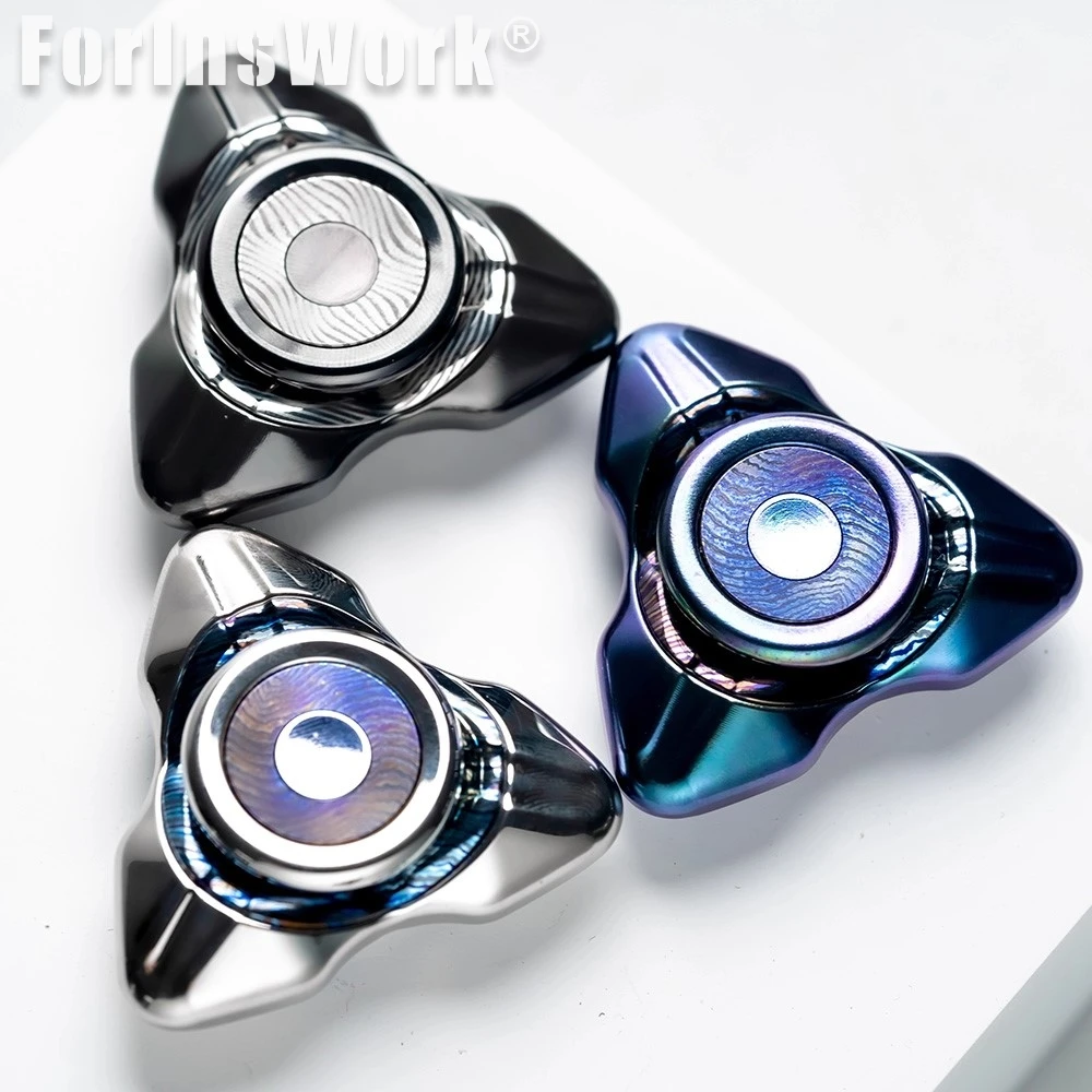 NOVO Ultra Inlaid Zirconium Damascus Fingertip Attack Speed Feel Gyro EDC Tide Play Decompression Toy