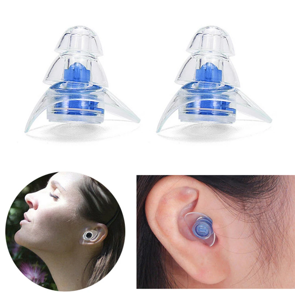 1 Pair Noise Cancelling Ear Plugs Noise Reduction Ear Protection Plugs Flexible Earplugs for Sleeping Study Concert Hearing