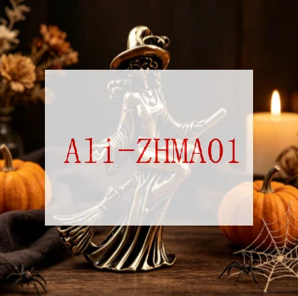 Hot Sale 2 PCS Set Brass Magic Witch Mini Figurines Retro Metal Statue Desktop Ornaments Home Decor Craft Accessories