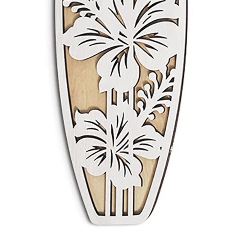 

Wooden Surfboard Wall Hanging Decor Easy Install Beach Wall Art for Summer Tropical Bedroom Living Room Decoration