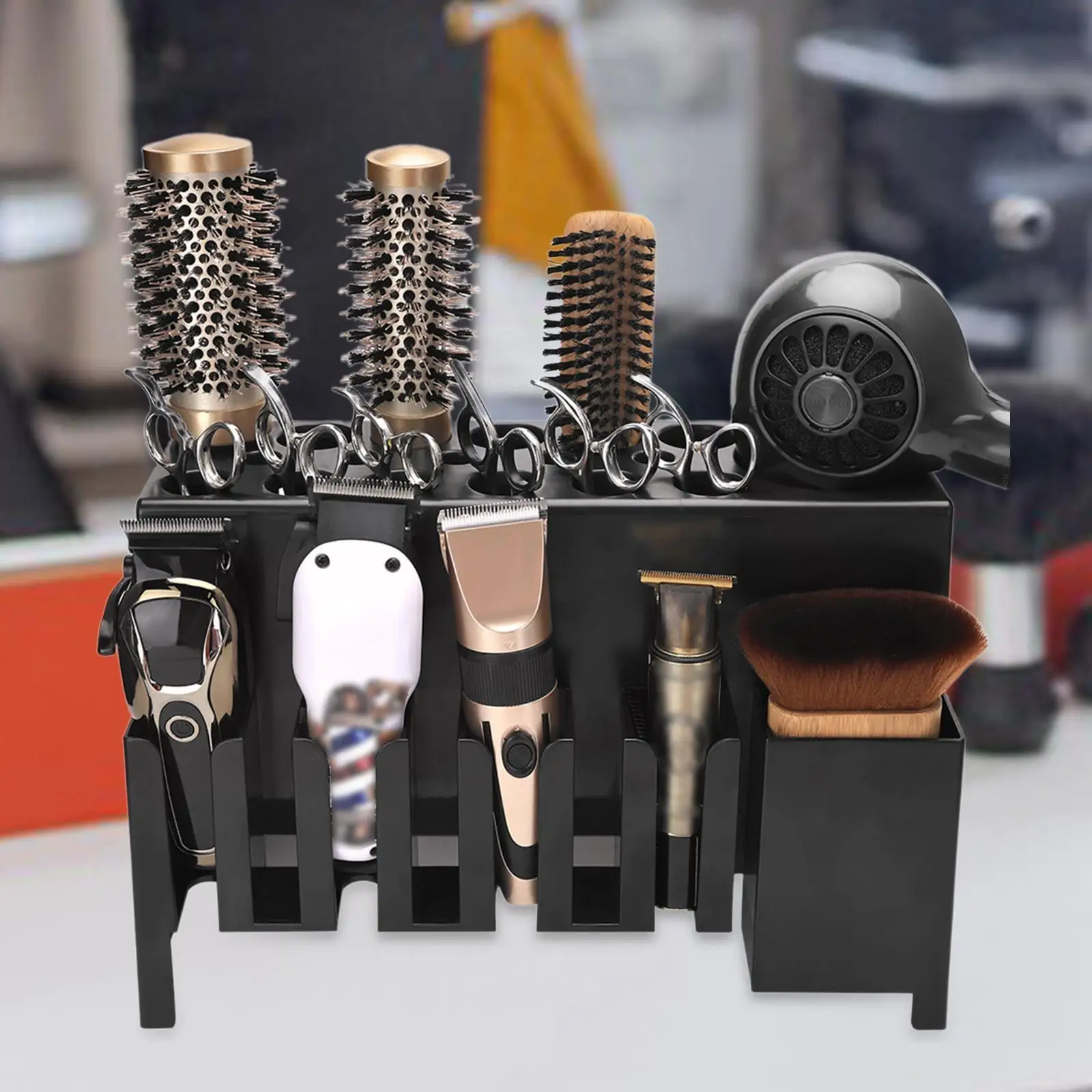 

Desktop Hair Tool Organizer Barber Cutter Holder Hair Salon Holder for Home Hairstylist Pet Groomer