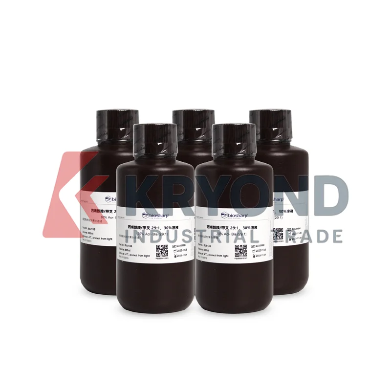 BIOSHARP أكريلاميد/ميثيلين 29:1، حل 30% لتطبيقات الجل الكهربائي وتحليل البروتين المنتج الأصلي
