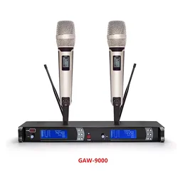 GAW-9001 Dual Wireless Microphone Professionnel KTV Stage Handheld Audio System Dynamic For Performance Outdoor Activities