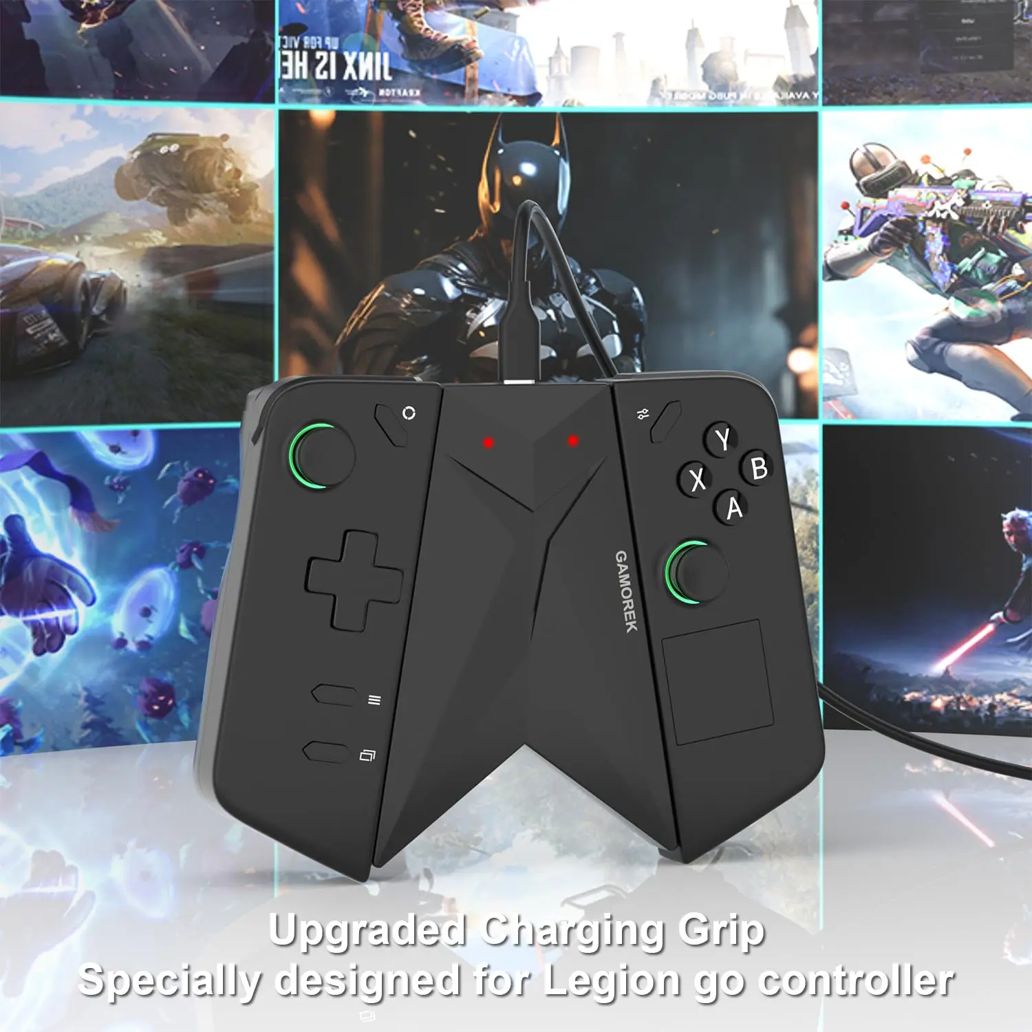 Controller Charging Connector Grip  Clip Holder Compatible with Legion Go/Legion Go 2 Handle Connector Ergonomic Curvature Desig