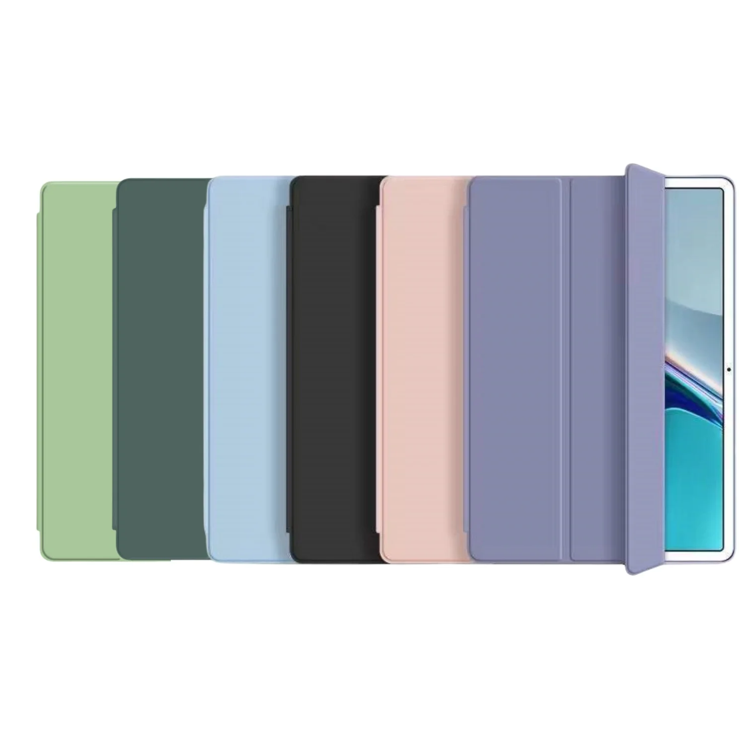 غطاء ذكي لهاتف هواوي MatePad Air Pro T10S SE 11 11.5 10.8 10.4 بوصة حافظة Funda Stand Pu جلد مع غلاف خلفي ناعم من مادة البولي يوريثان