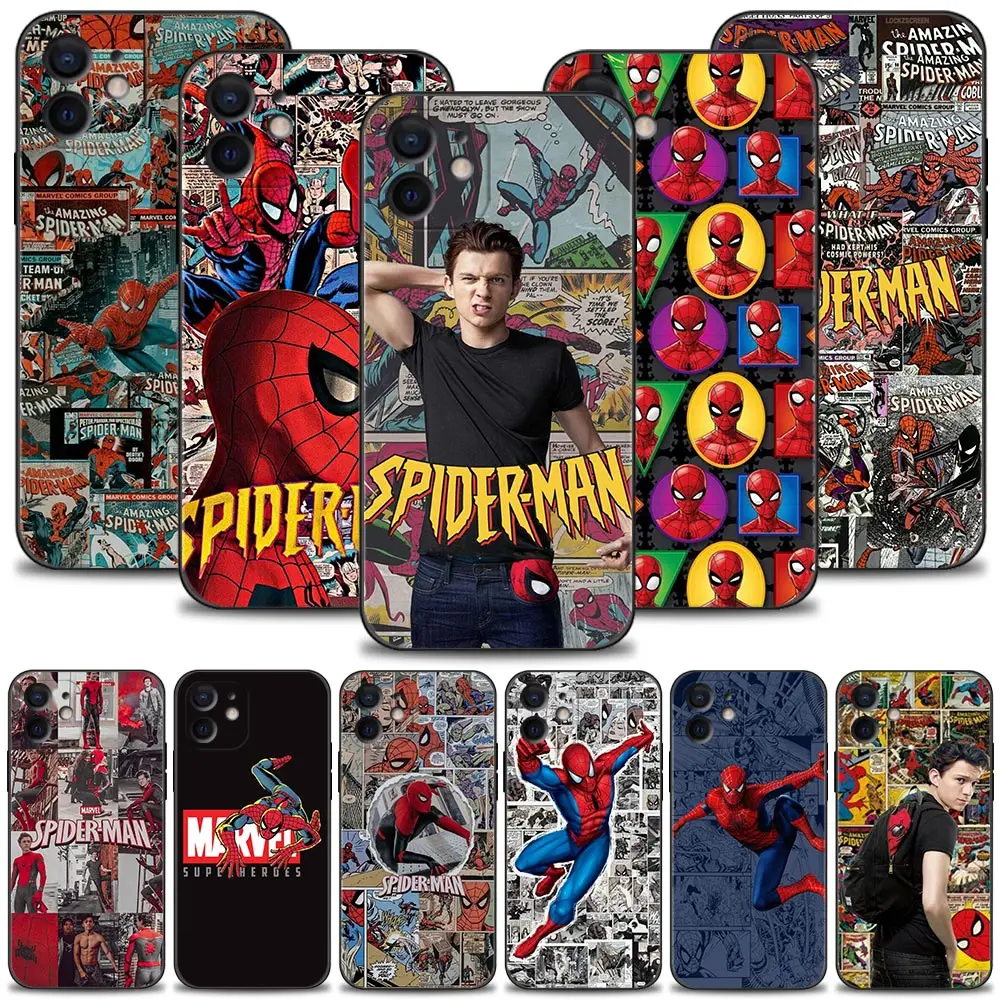 Marvel Spiderman 3 Tom Holland Peter Parker Comics For iPhone 15 14 13 12 11 Pro Max 13 12 Mini XS Max XR X 7 8 Plus Cover