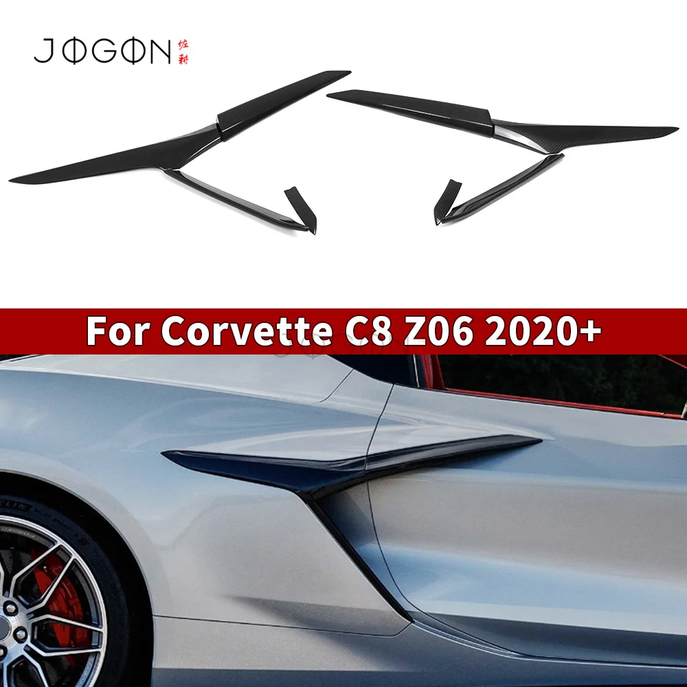 

For Corvette C8 Z06 Coupe Convertible ZR1 E-Ray 2023-2025 Dry Carbon Fiber Side Vent Intake Trim Exterior Accessories