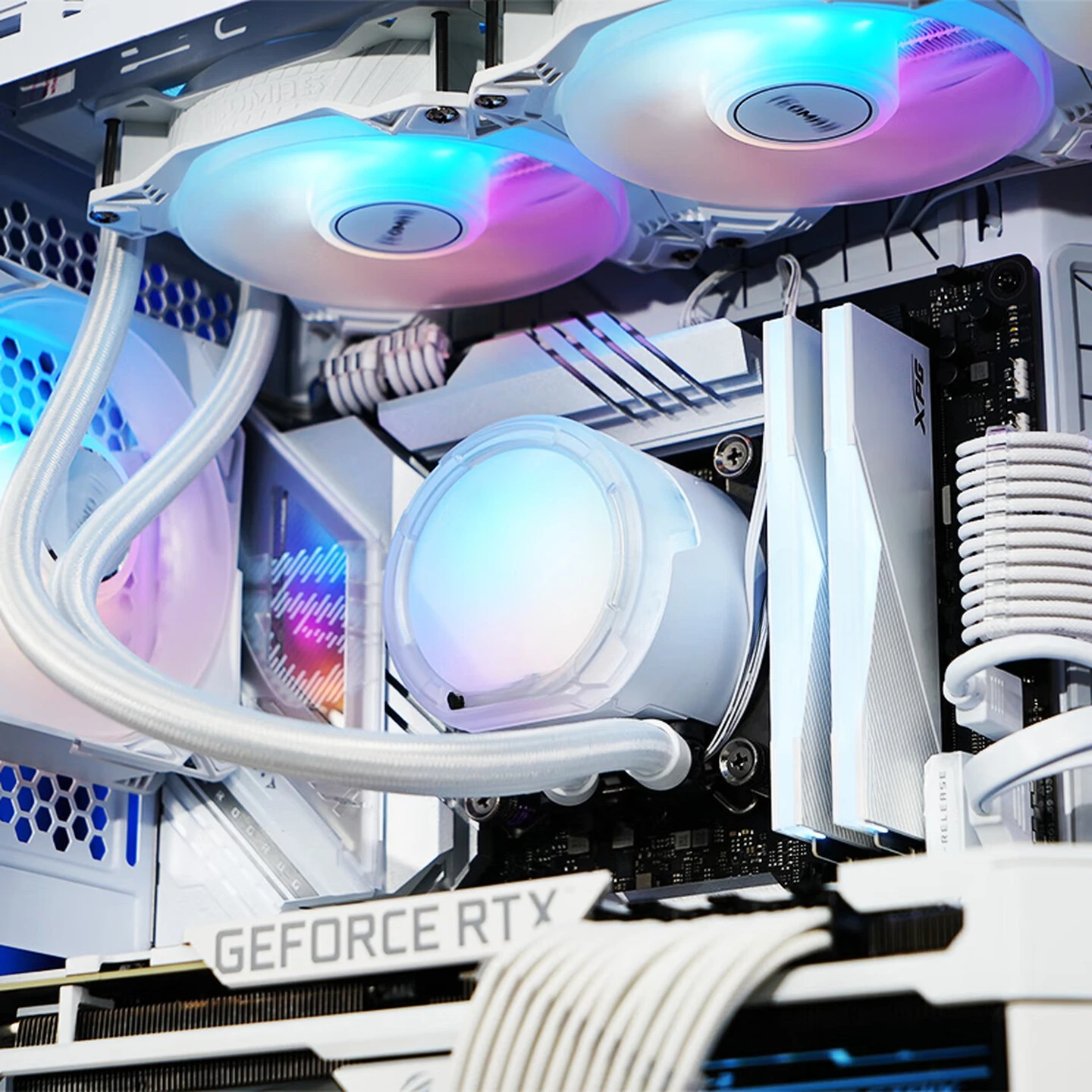 SJ-A080 240 white, integrated CPU water-cooled radiator, large cold head thickened cold exhaust fan ARGB light effect