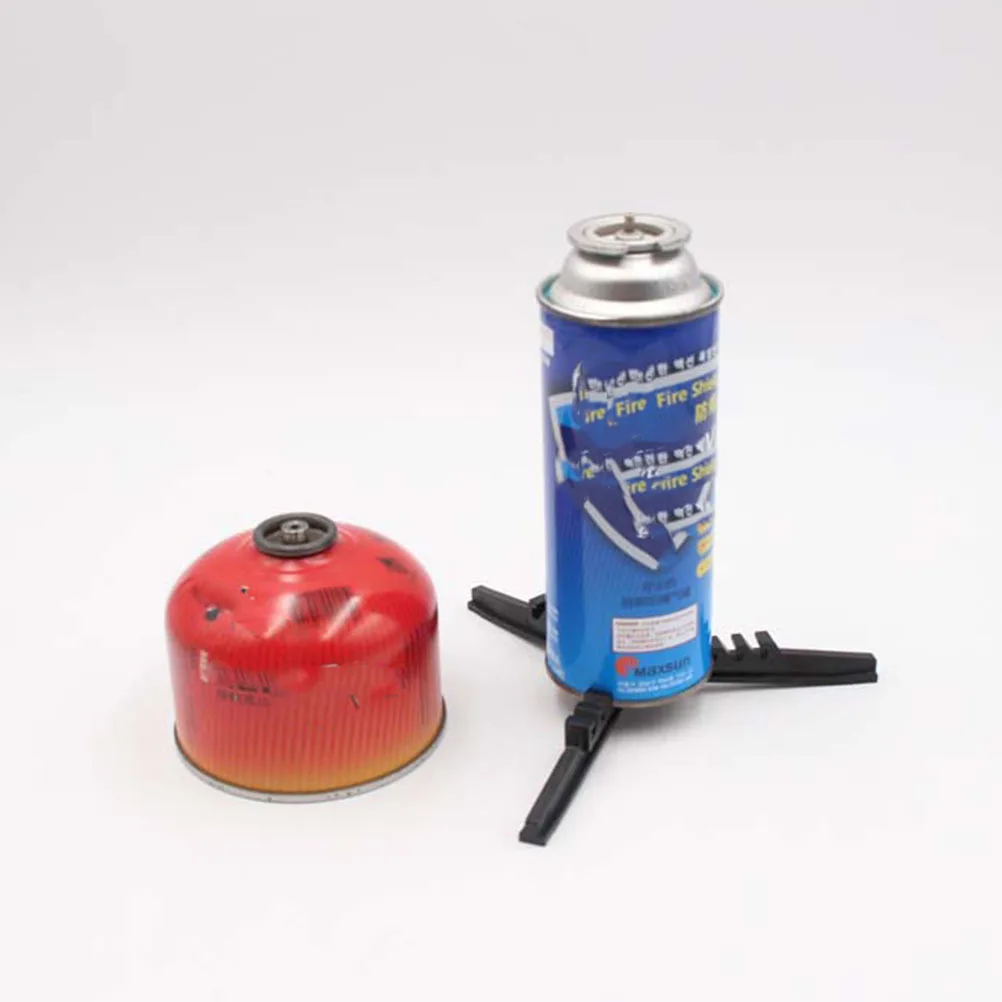 

2Pcs Folding Stove Stand for Camping Gas Tank Bracket Portable Canister Support Outdoor Cook System Accessory Black