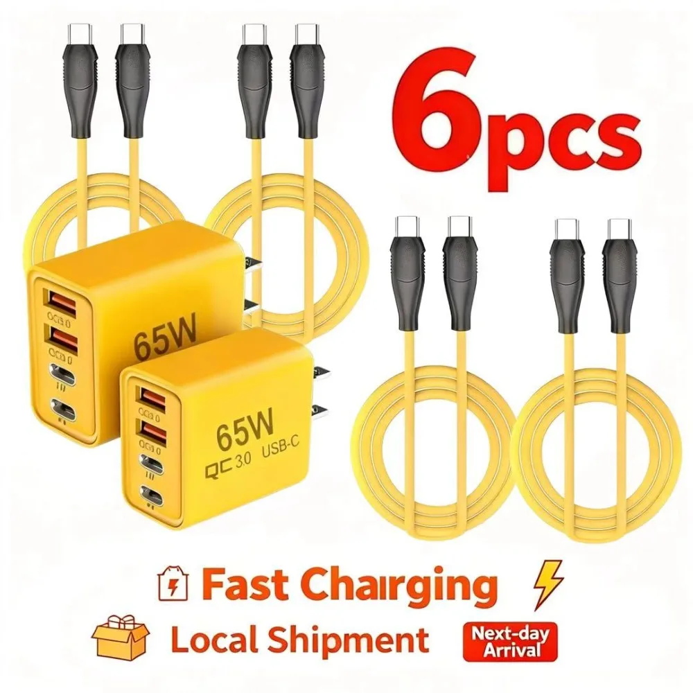 

Адаптер питания USB-C Quick Charge 3.0 мощностью 65 Вт (2 шт.) — Блоки быстрой зарядки для нескольких устройств: ноутбуков, телефонов и другого оборудования
