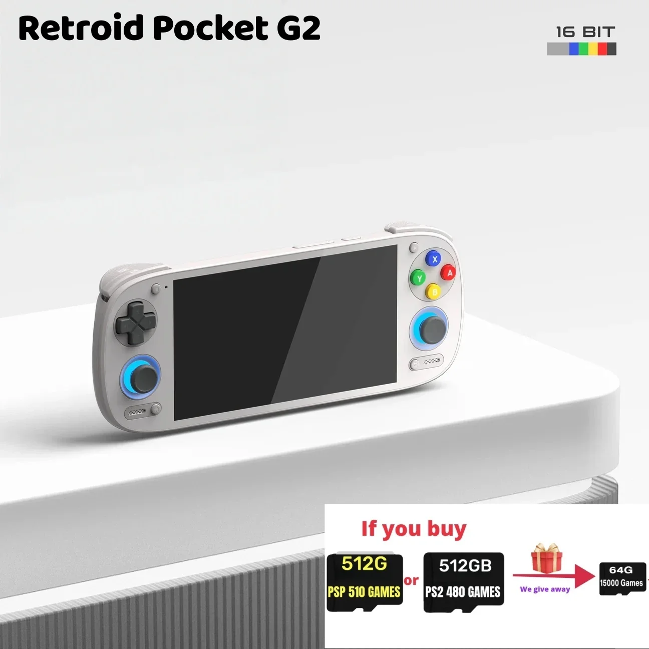 Retroid Pocket G2 Handheld Game Console Android 15 5.5 Inch 1080P