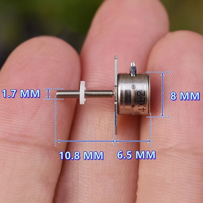 Nidec Mini Tiny 8mm Stepper Motor 2-Phase 4-Wire Stepping Motor Linear Slider Screw Shaft Moving Block 10mm Stroke DIY Camera