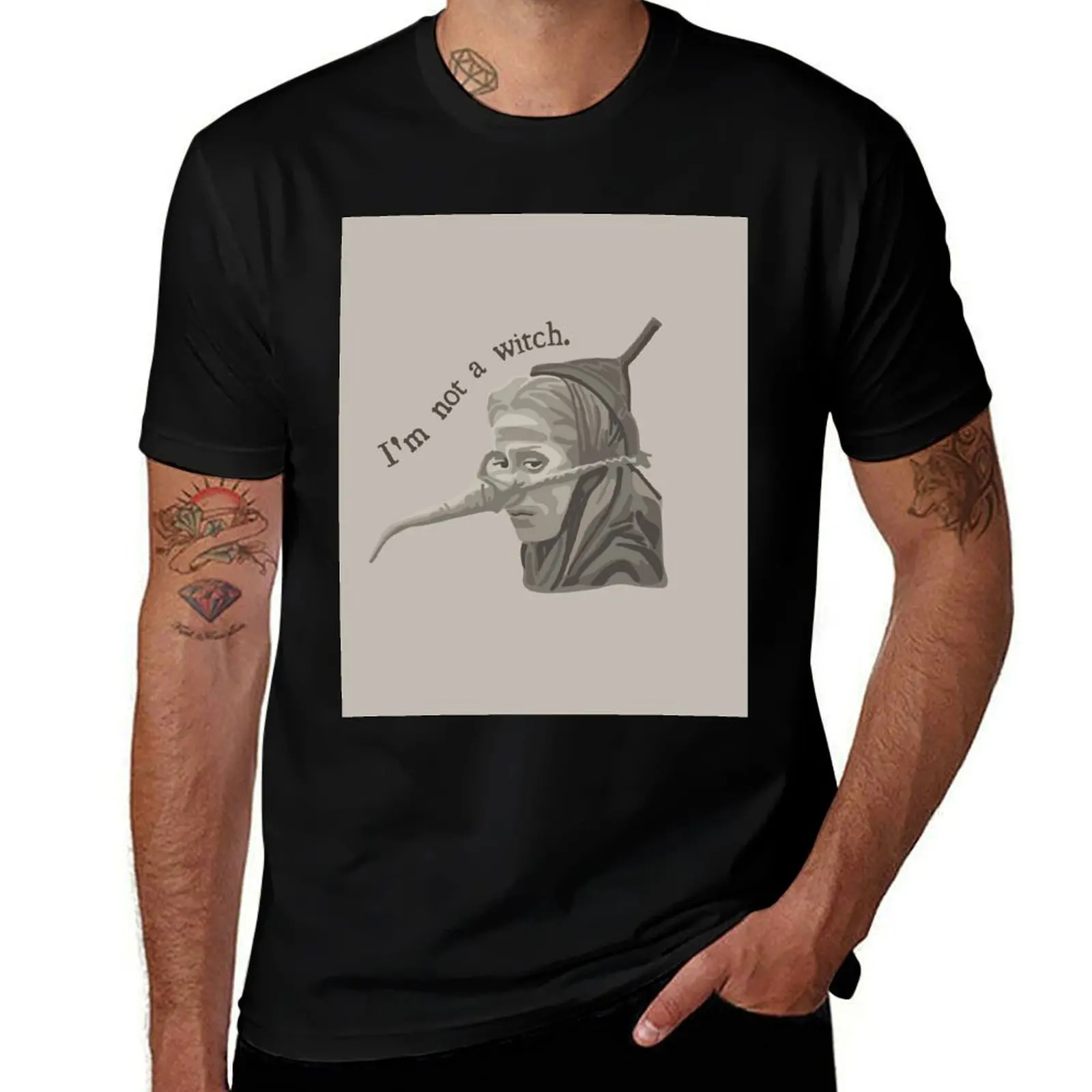 Camiseta de manga corta para trabajo al aire libre "Holy Grail Not A Witch"