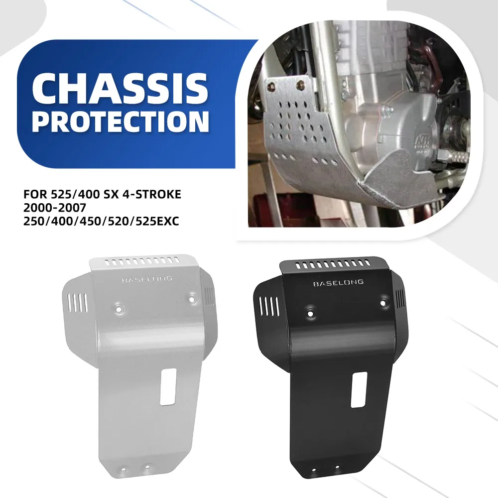 

FOR 525/400 SX 4-Stroke 2000-2007 250/400/450/520/525EXC Engine Protection Cover Chassis Guard Skid Plate Guard Protector Battom