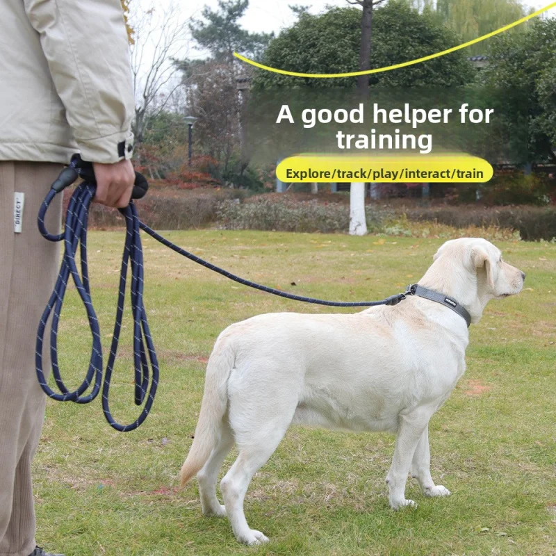 

Extended Tracking Dog Leash for Freedom - Reflective Durable Rope for Large Dogs, Explore & Play Outdoor, 5 Colors