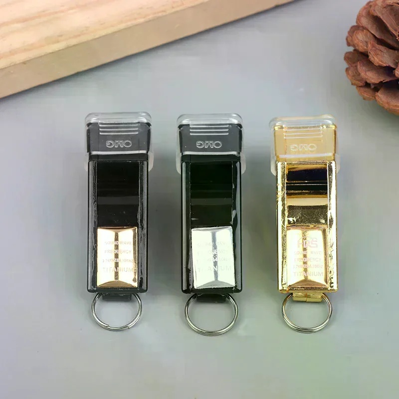 Professional Football Referee Whistles With Lanyard Box Big Sound Plastic Whistles Basketball Whistles  Equipment