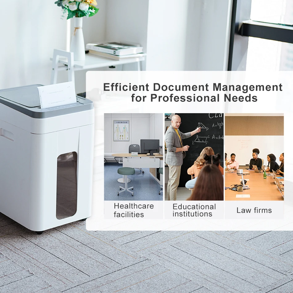 Hot Sale  A1 Auto Feed Heavy Duty 400 Sheets Non-Stop 50L CE/FCC Certified Paper Shredder Machine for Commercial Use