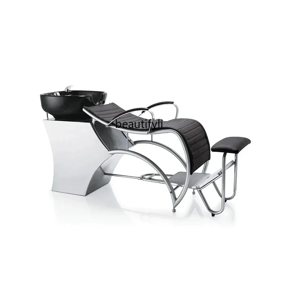 

Lying Half High-End Shampoo Chair Hair Saloon Dedicated Ceramic Basin High-End Hairdressing Flushing Bed