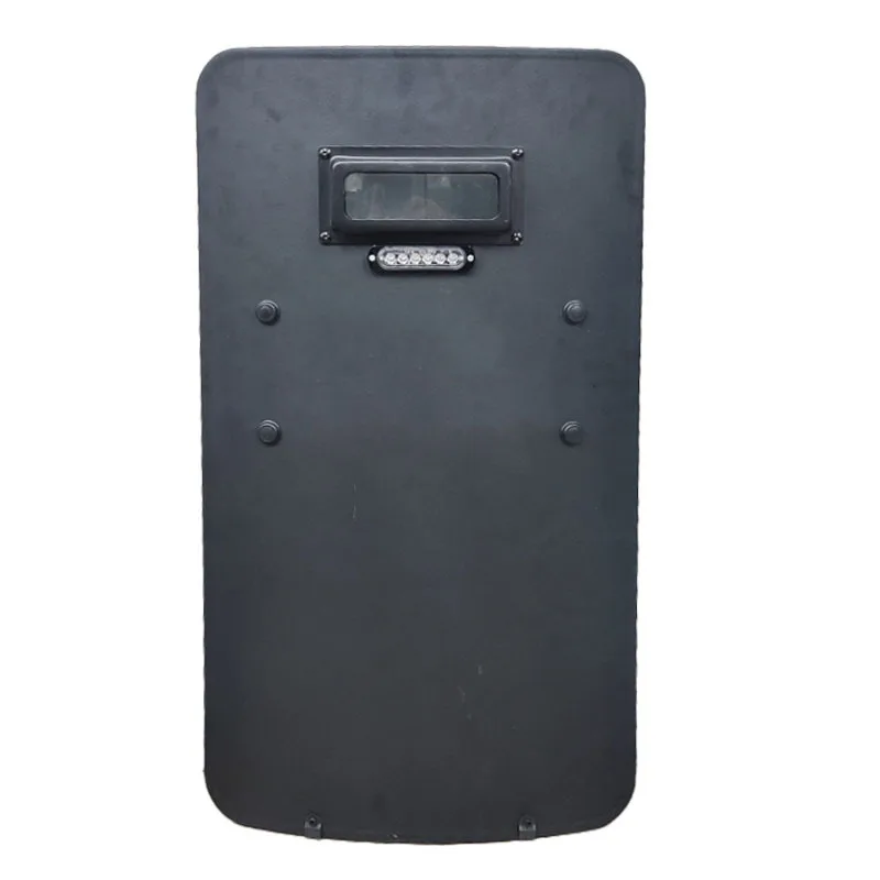 PE Bulletproof Shield Red and Blue Flash Light Handheld Bulletproof Shield Portable Three-level Dazzling Lighting Bulletproof