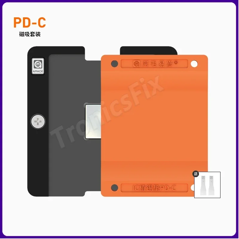 Imagem -06 - Amaoe Pd-c Tin Planting Pad Isolamento de Alta Temperatura Silicone Pad Cpu Chip Malha de Aço ic Reparo do Telefone Móvel