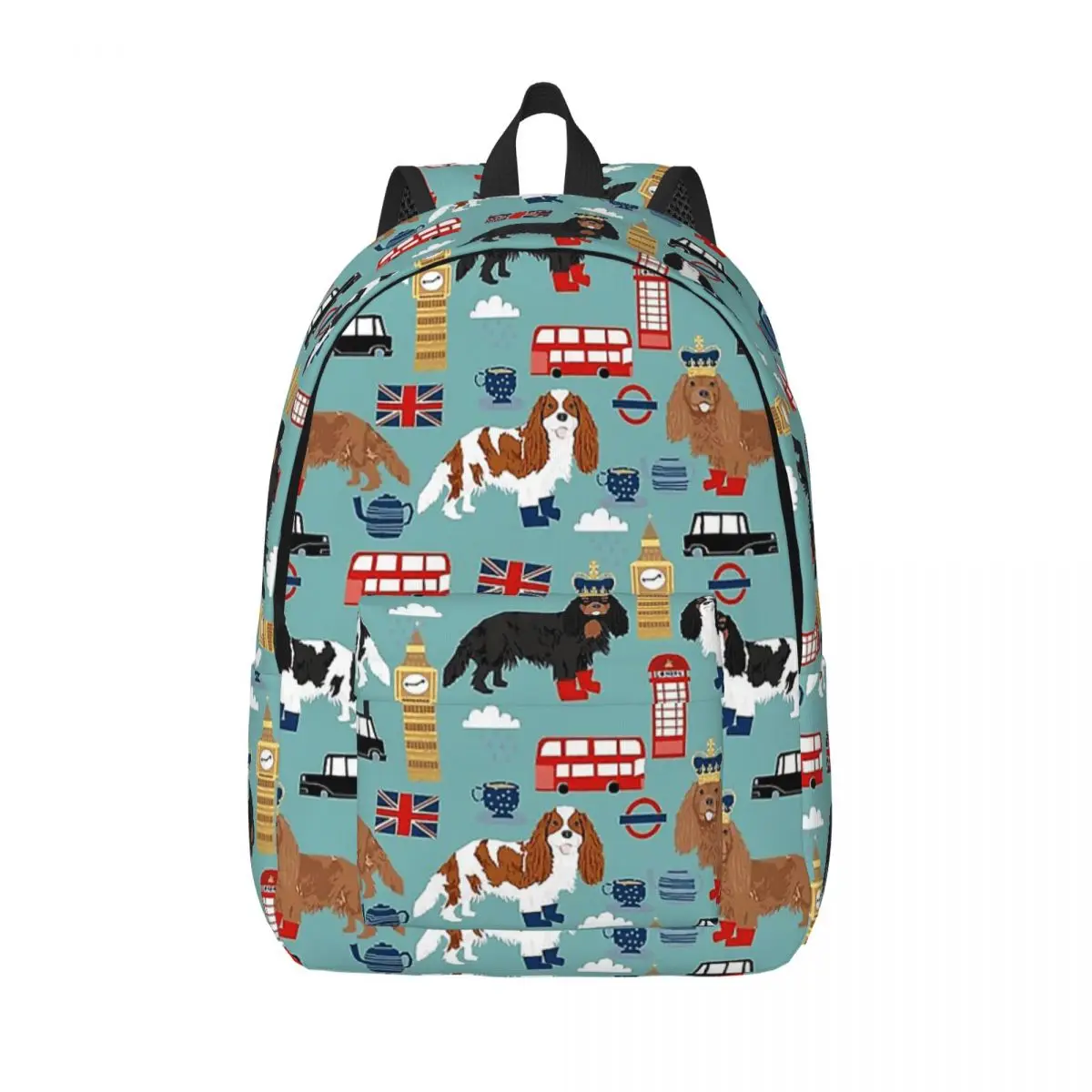 

Кавалер-кинг-чарльз-спаниель в Лондоне, подростковый рюкзак, прочный школьный деловой рюкзак для мужчин и женщин, холщовые сумки для колледжа