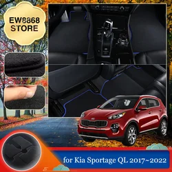 Car Floor Mat For Kia Sportage 4 QL MK4 2017~2022 Foot Cover Liner Carpet Interior Auto Parts Compartment Pad Rug Accessories