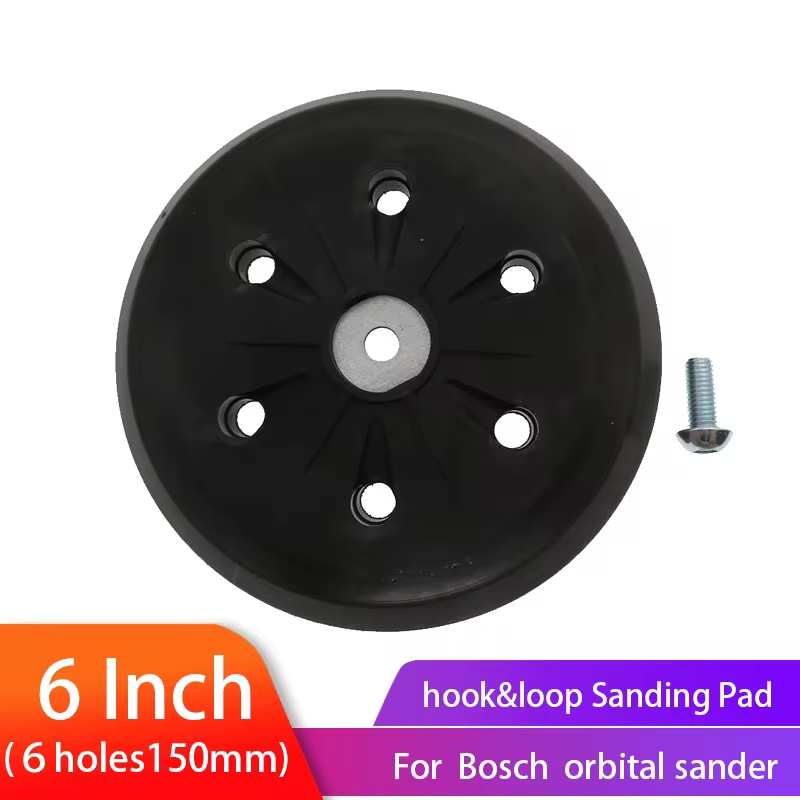 6inch 6 Holes Back-up Sanding Pad Hook&Loop Backing Plate for Woodworking fit Bocsh Orbital Sander Grinding Power Tools Похожие на AliExpress