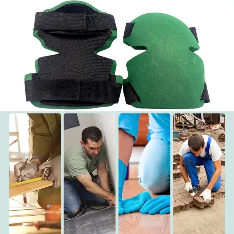 Soft Foam Elastic Wear Resistant Pad 1 Pair Knee Guards for Builder Gardening Work Sport Universal Safety Protection Daily Goods
