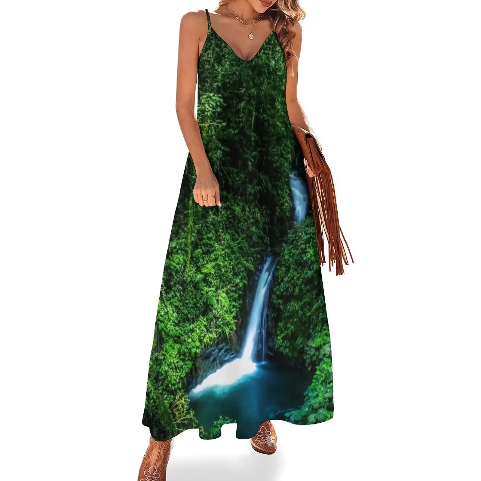 

Jungle Waterfall Sleeveless Dress womens dress summer woman dress 2025