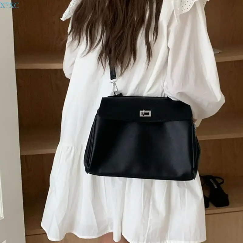 

X7XC Large Capacity Women's Crossbody Bag PU Leather Handbag Fashionable Underarm Bag