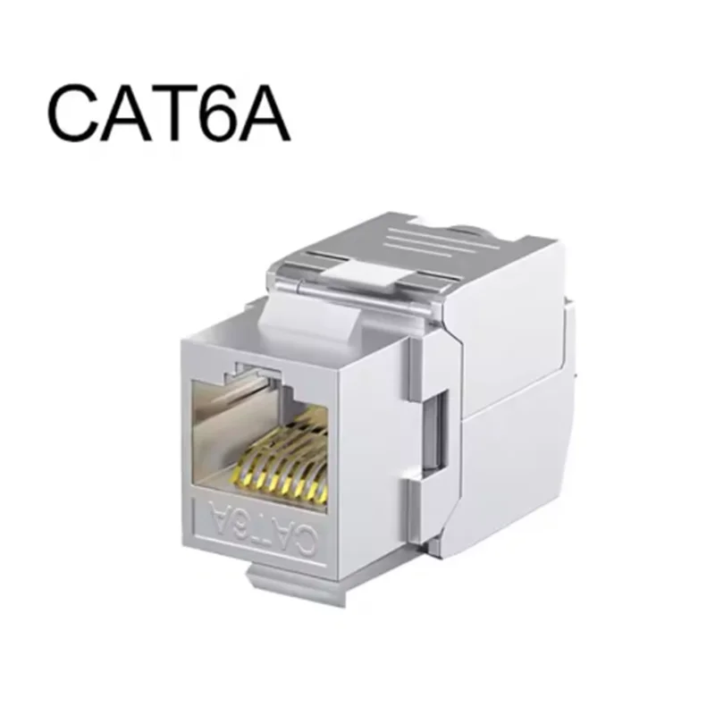 Cat6a Cat7 Keystone Jack Cat7 RJ45 STP Tool-Less Type Zinklegering Module Jacks Adapter Koppeling voor 22 tot 26 AWG