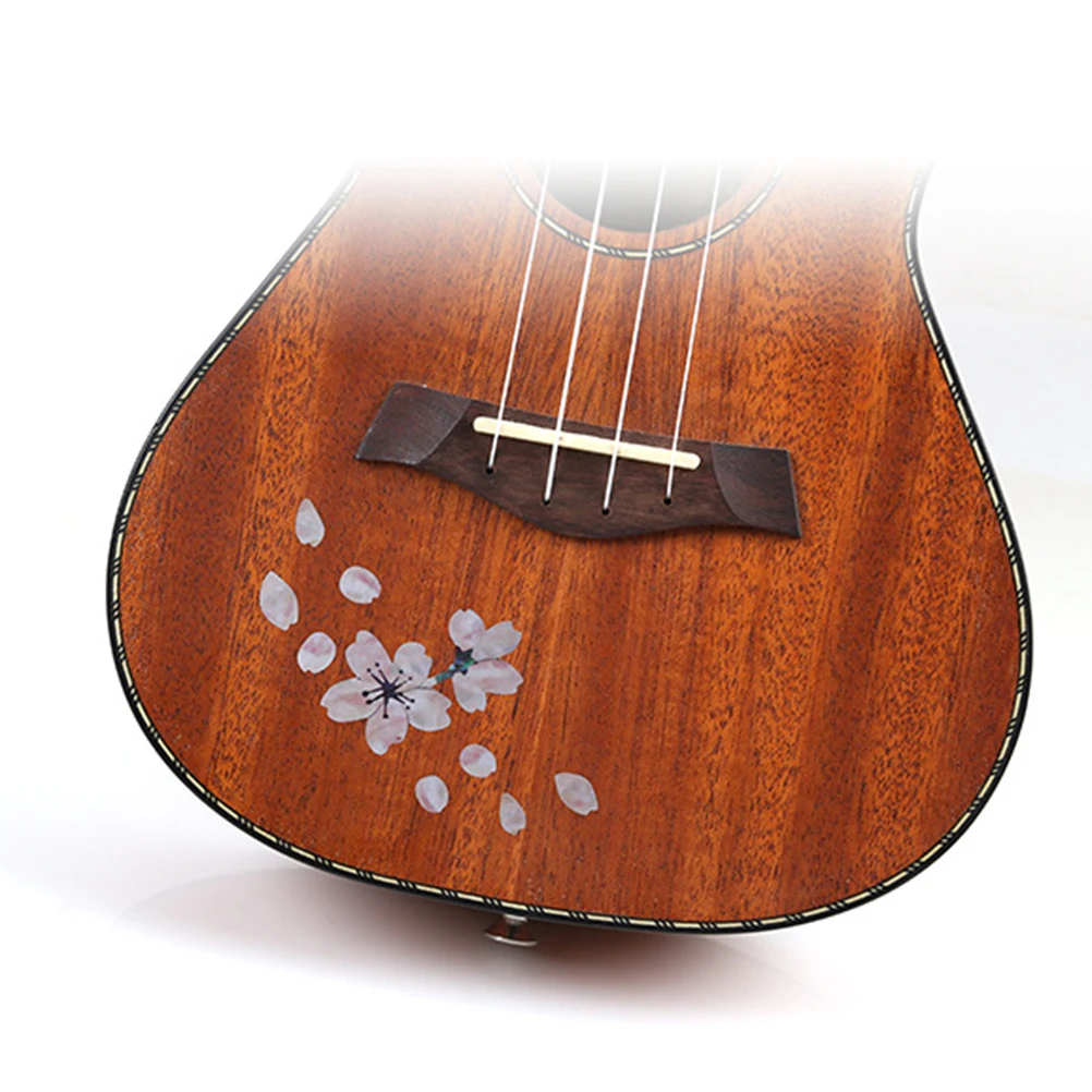 

2 Pcs Sticker Ukulele Floral Guitar Panel Stickers Cherry Blossom for Adults