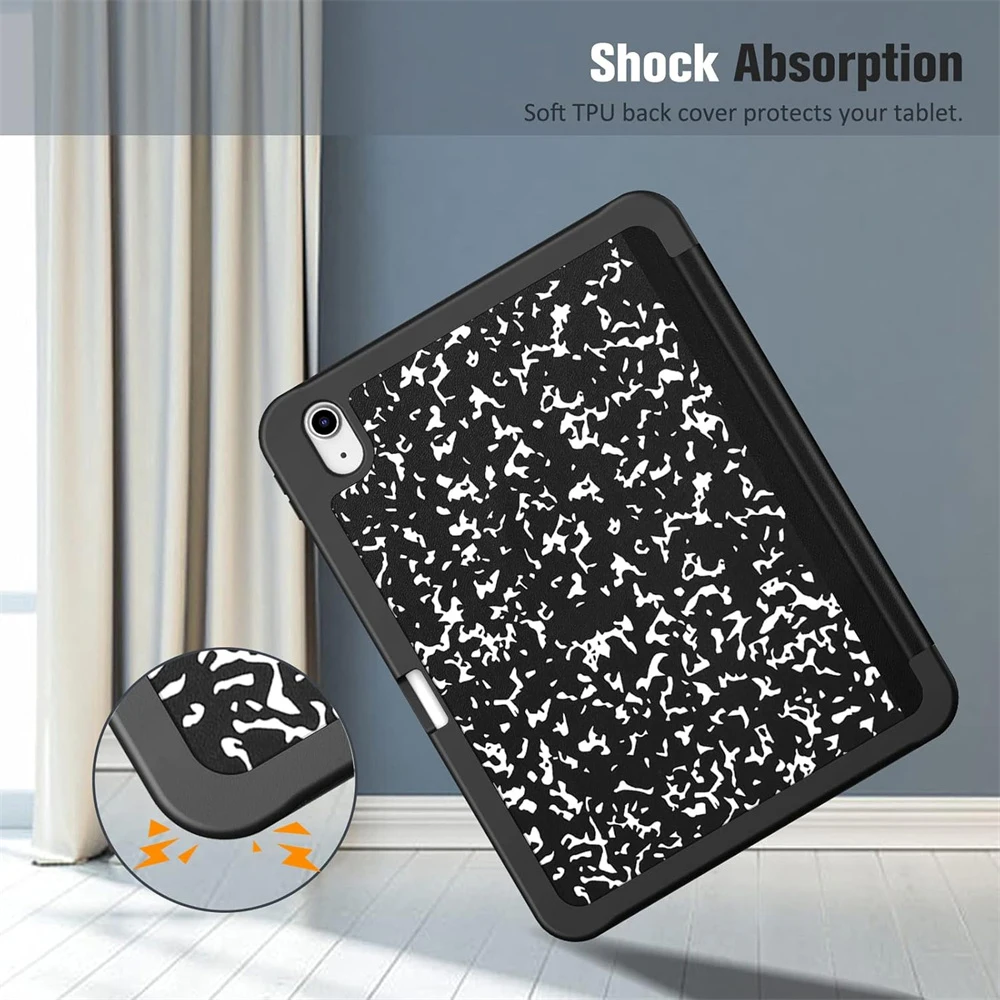 For iPad Air 8 7 6 11 M2 M3 M4 Air 5 4 10.9 Case iPad 10th Generation 11th A16 10.2 9th 8th Cover iPad Pro 11 Pencil Holder Case 5