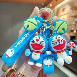 Cartoon Anime Doraemon Keychain Cute Dingdang Cat Pendant PVC Car Key Ring Charm Luggage Accessories Gift Toys for Children