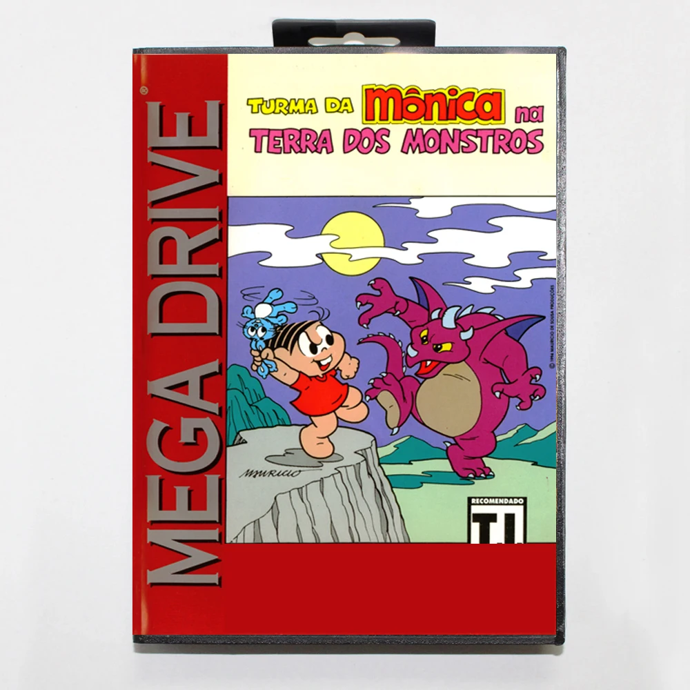 جديد وصول Turma da Mônica na Terra dos MD بطاقة الألعاب 16 بت BR غطاء ل Sega Megadrive Genesis لعبة فيديو وحدة التحكم خرطوشة
