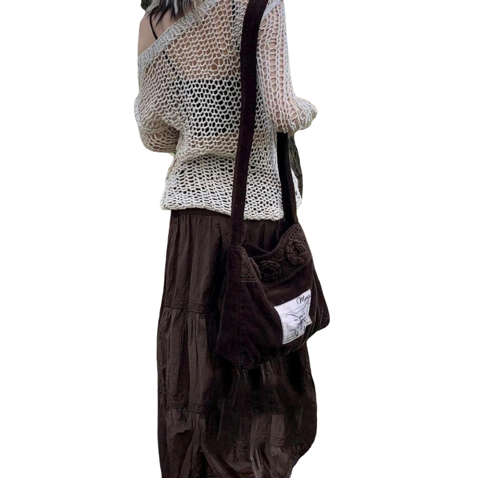 Nouvelle mode femmes jupe longue, Vintage élégant solide plissé automne balançoire jupe pour décontracté quotidien