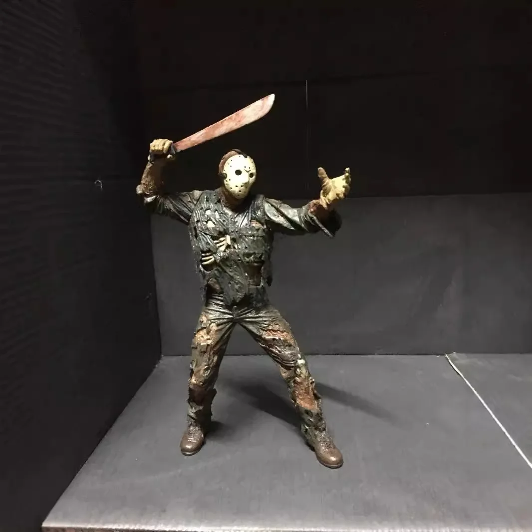 NECA sexta-feira 13 Jason em roupa verde Horror Hall of Fame Action Figure colecionável modelo de mesa ornamento presente de aniversário