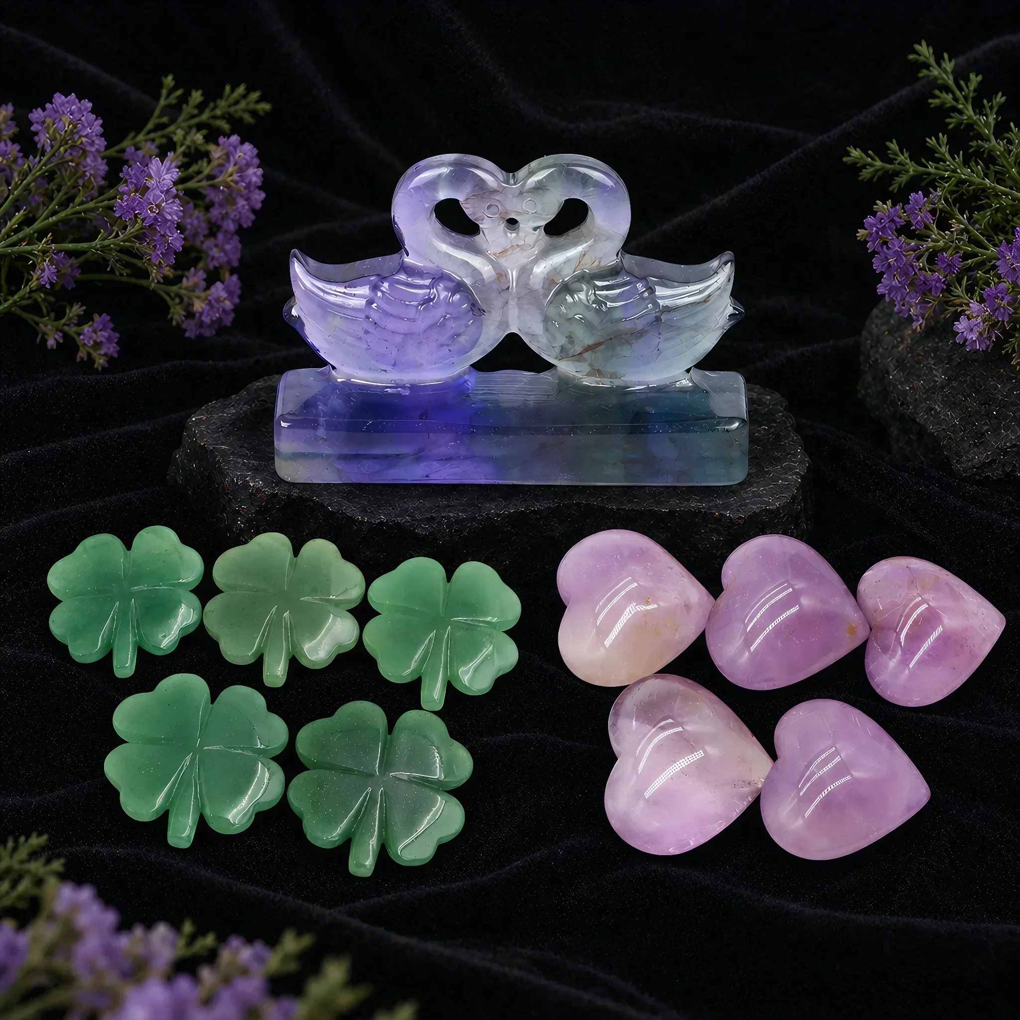 Random pattern Boho style Natural stone/crystal carving Wealth attracting decorative carving mineral specimen for collection