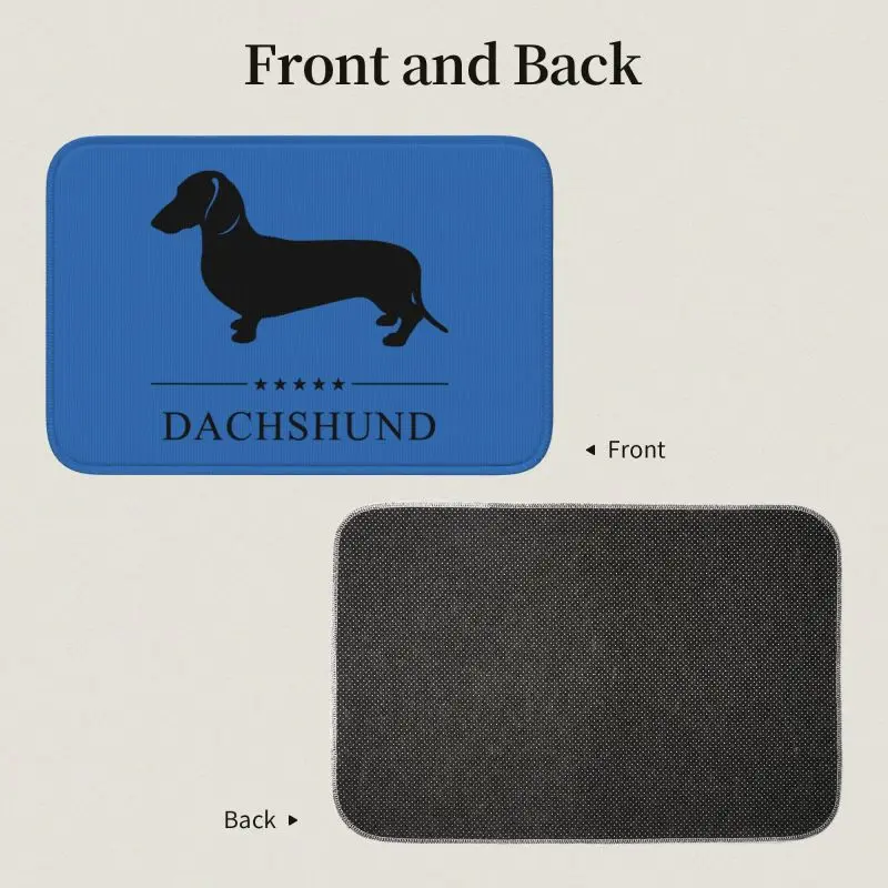 Custom Welcome Dachshund Door Floor Bath Kitchen Mats Anti-Slip  Sausage Badger Wiener Dog Doormat  Rug Carpet Footpad