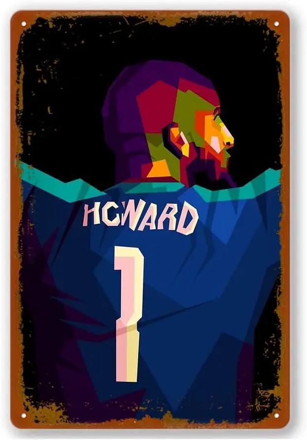 Tim Howard Poster Vintage Metal Tin Sign Wall Decoration for Garage Yard Home Cafe Bar Club Hotel 8 x 12 Inch