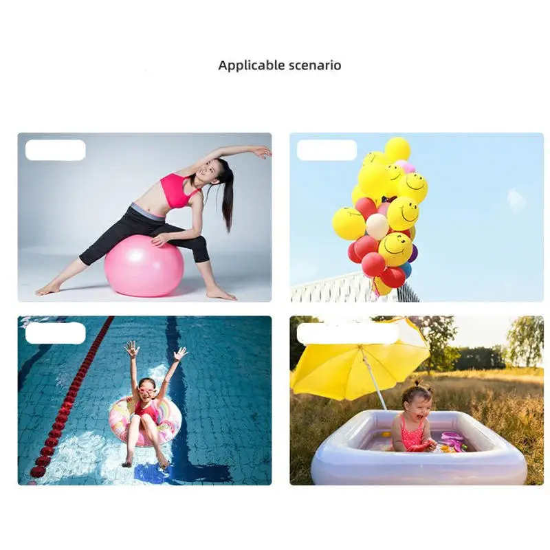 Passeggiare su giocattolo gonfiabile da 4 pollici Anello da nuoto Palloncino da basket Materasso ad aria Pompa ad aria Strumenti di gonfiaggio con palla da yoga