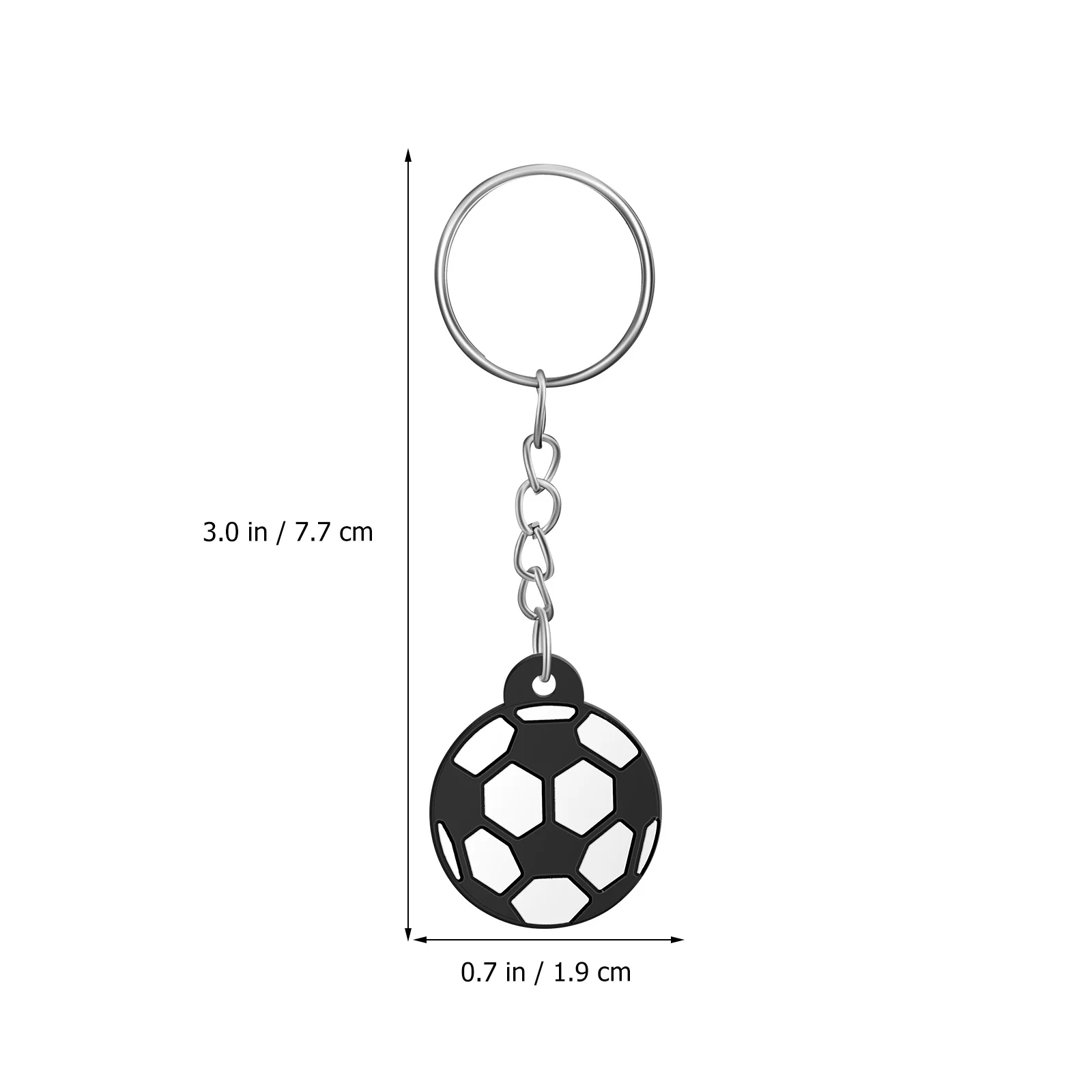 24 Pcs Key Chain Holders Pendant Rings Keychain Charm Soccer for Girls Pvc Football Pendants Keychains Child